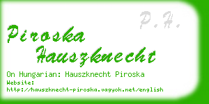 piroska hauszknecht business card